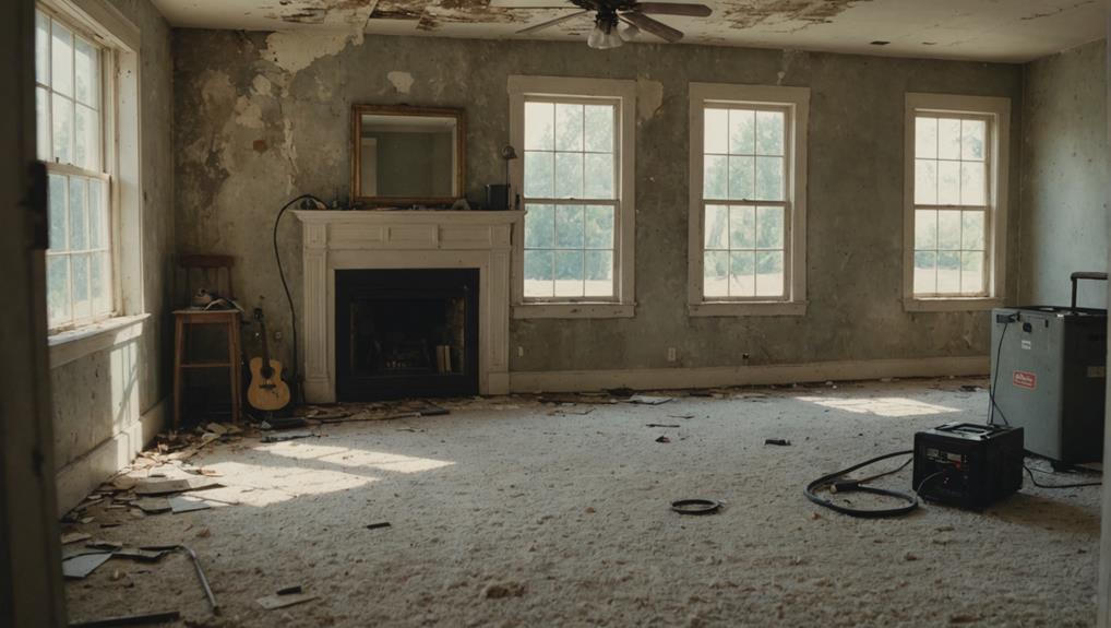 Wet wooden floor with rain reflections, illustrating moisture buildup that creates ideal conditions for mold growth—relevant to mold remediation services.